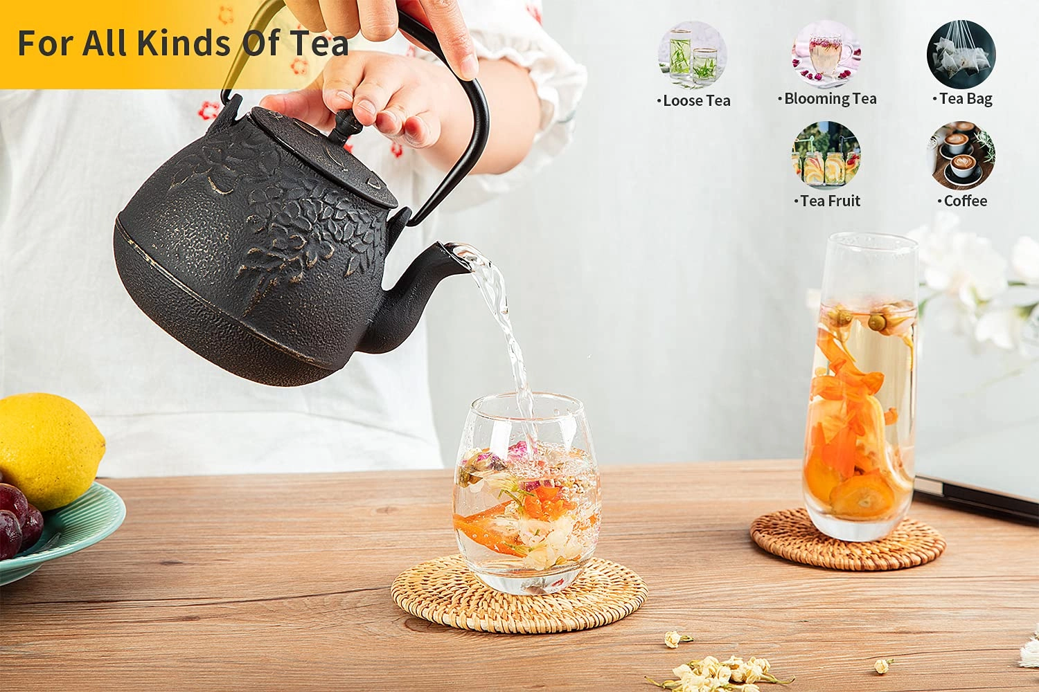 Cast Iron Teapot - 1200 Milliliters