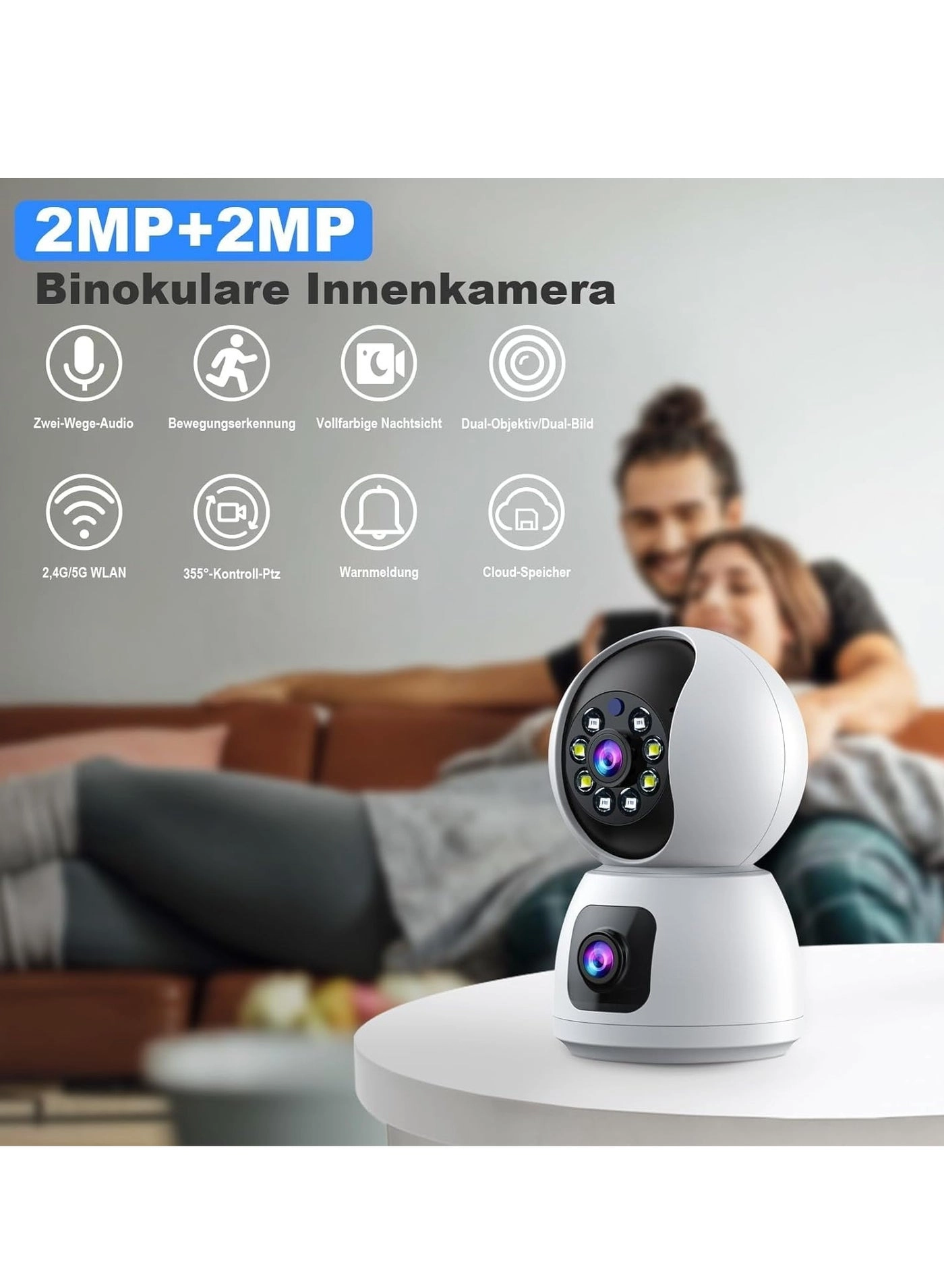 Dual-Lens Indoor Camera 4MP