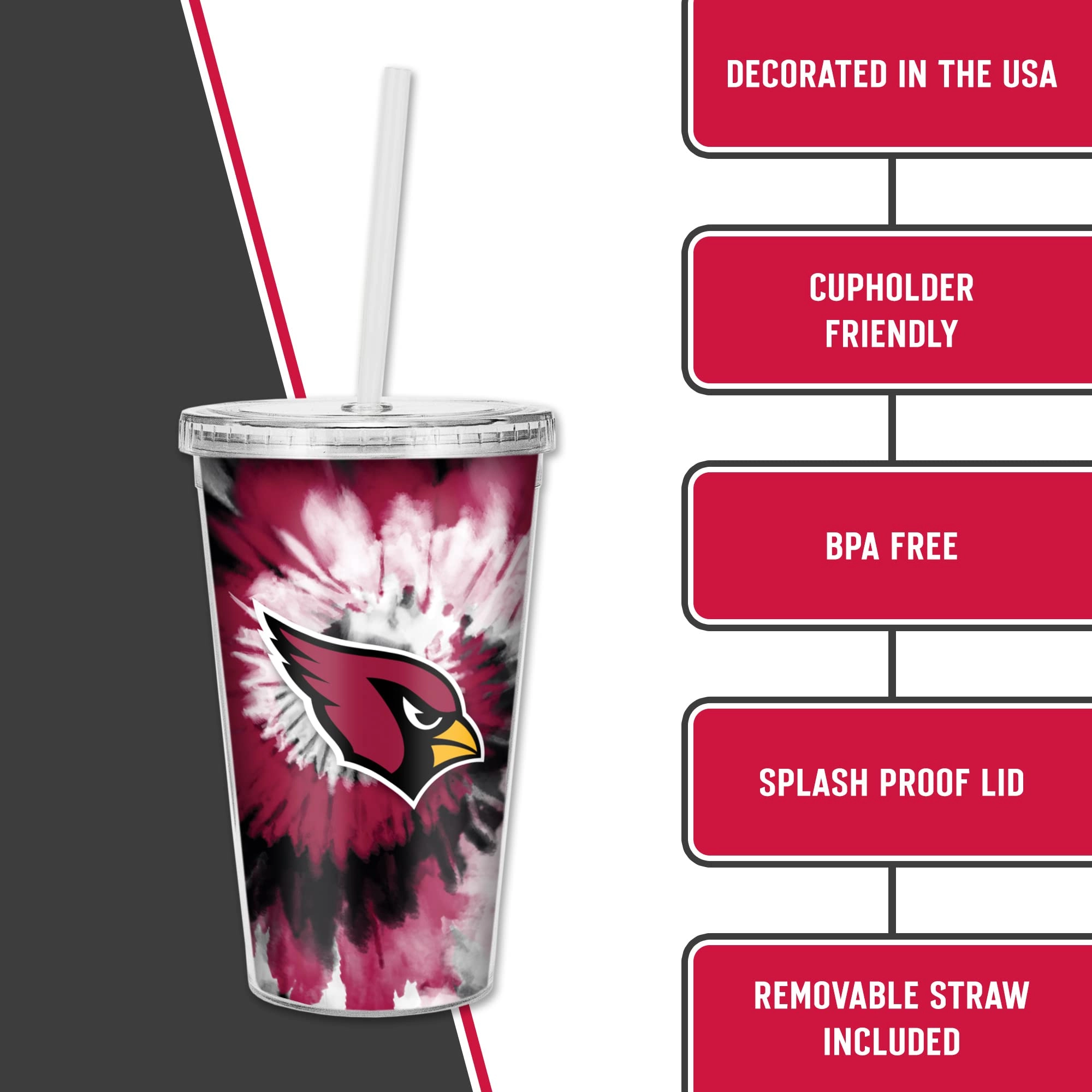 NFL Football Metallic Tie Dye Tumbler - 473ml