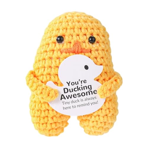 Duck Positive Crochet Duck 9.5 cm