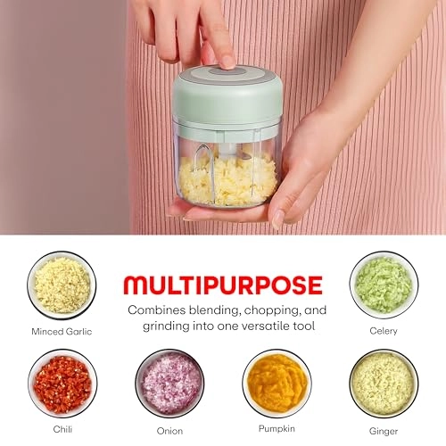 Mini Electric Garlic Chopper - 250ml USB Rechargeable