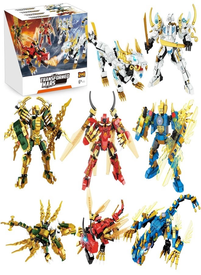 Transformer Toys - 2 in 1 Transforming Ninja Mech Dragon Warrior (1222 Pieces)