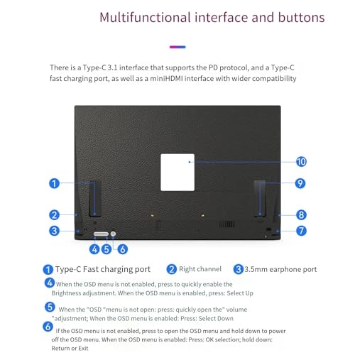 Dual screen portable monitor - 14 Inches 1920*1200