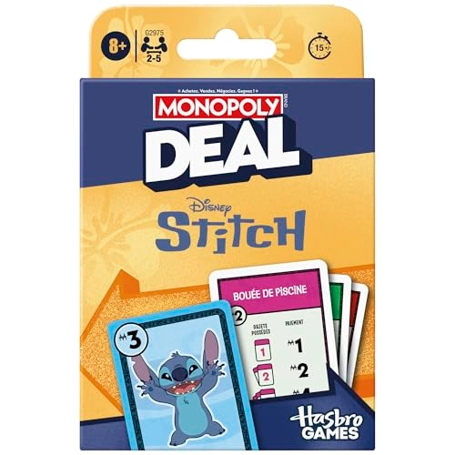 Monopoly Deal: Disney Stitch - Card Game (French)