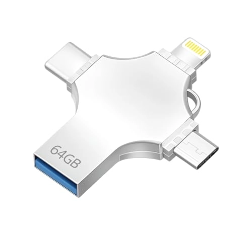 4 In 1 Usb Flash Drive - USB 3.0 USB-A USB-C Lightning Micro USB 128GB