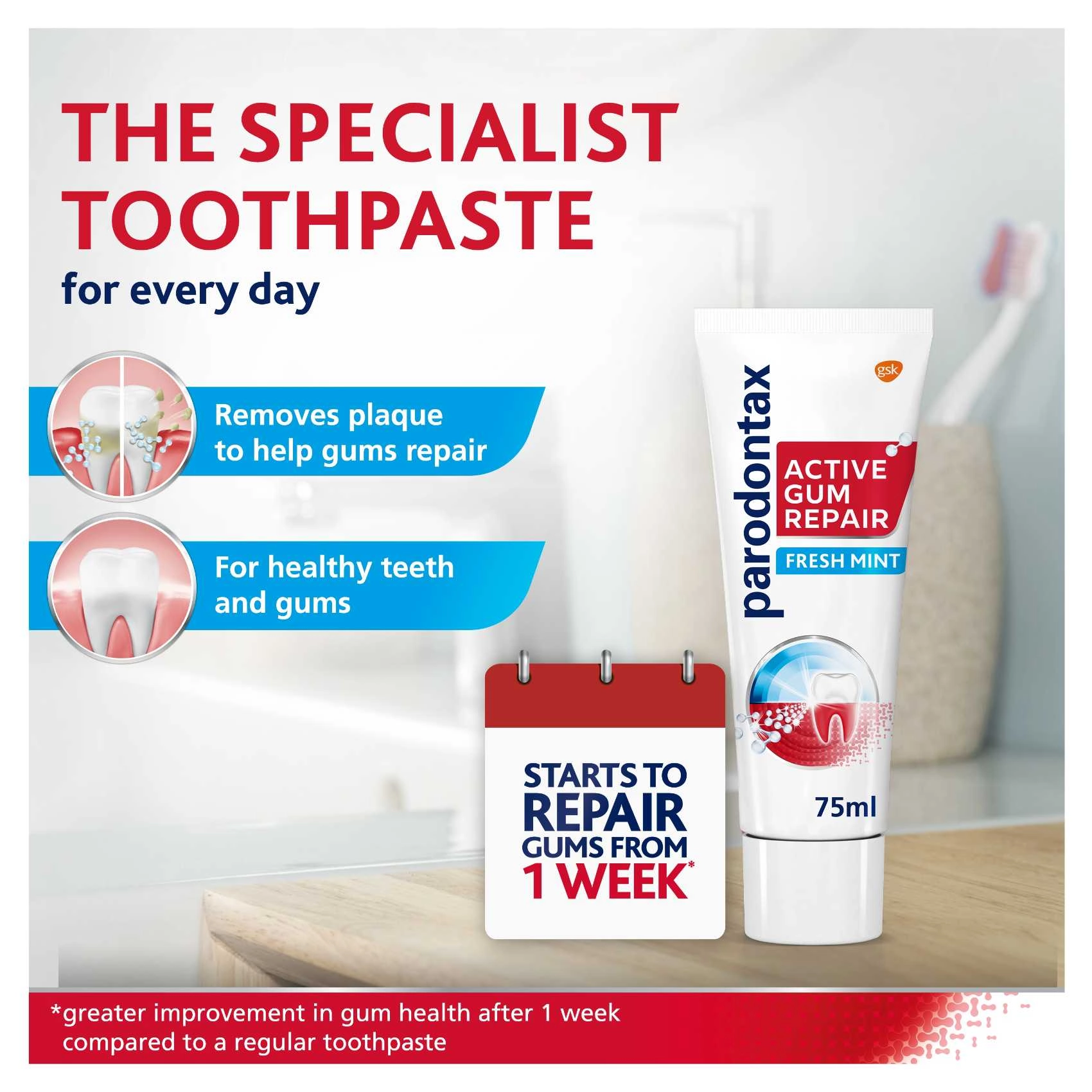 Active Gum Repair Fresh Mint Toothpaste 75ml