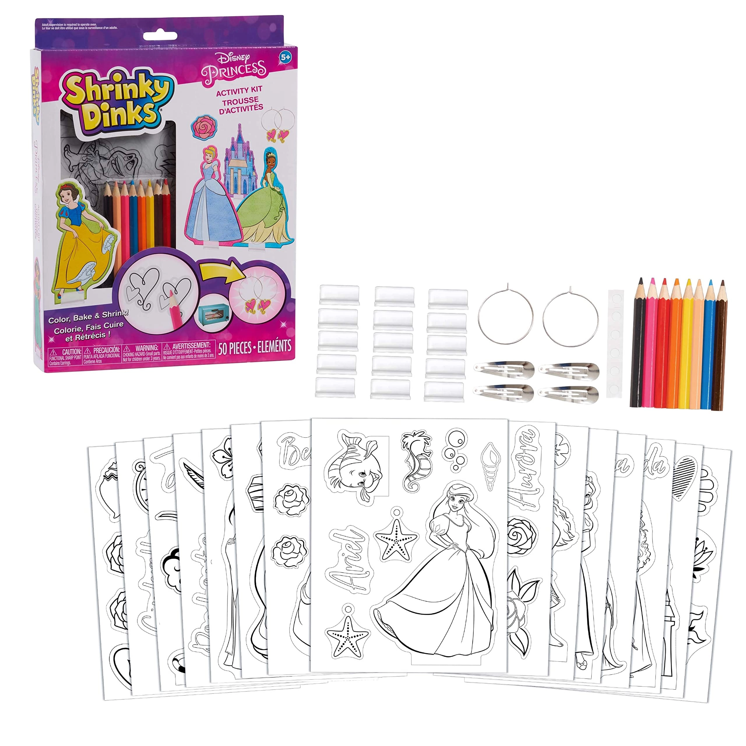 Just Play Shrinky Dinks Disney Princesses Kit - 5+ years 15 pcs