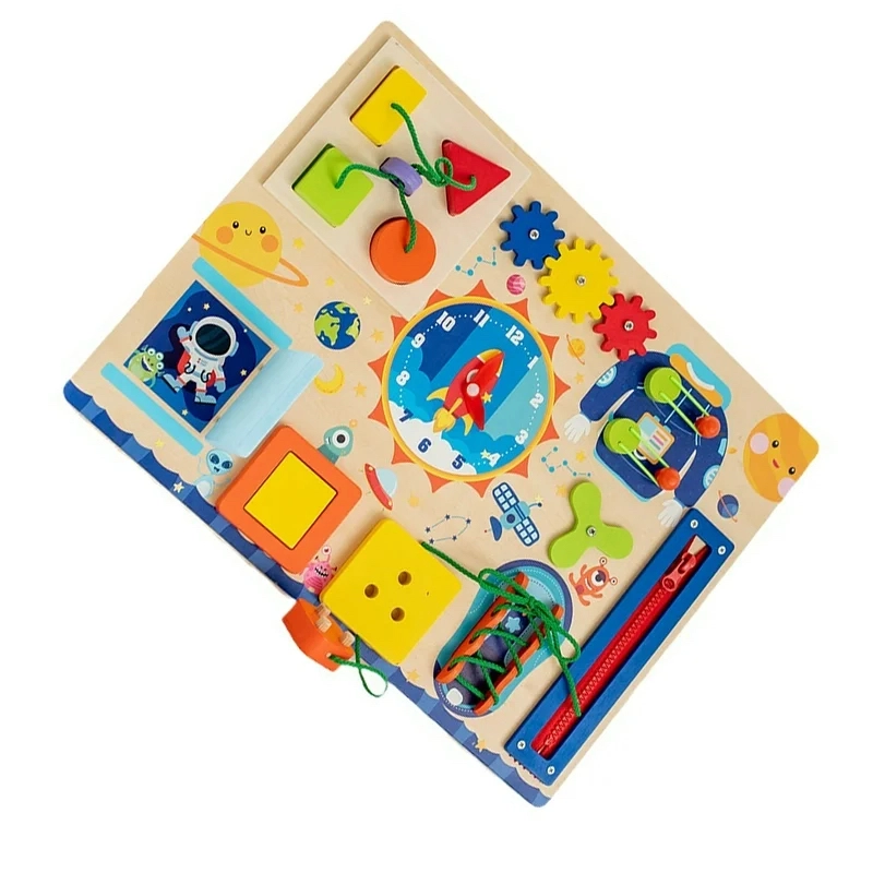 14 In 1 Wooden Busy Board - 3 +