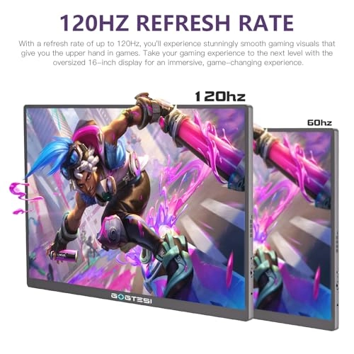 Portable Monitor - 16-120HZ 16 Inches 2560x1600