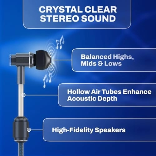 Air Tube Stereo Wired Earbud