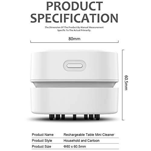 Desktop Vacuum Cleaner - Cordless 360º Rotatable 400 mins