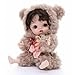 Coco Reborn Baby Doll - 10 Inch Full Vinyl Girl Cozy Brown Bear Outfit