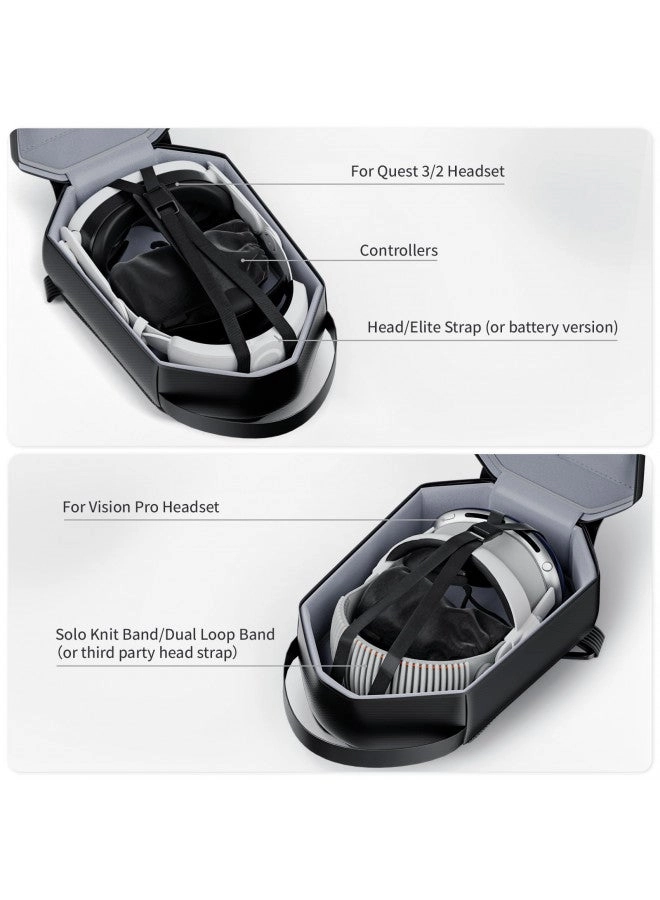 Carrying Case - Meta Quest 3S/Quest 3/Quest 2/Vision Pro Hard Travel