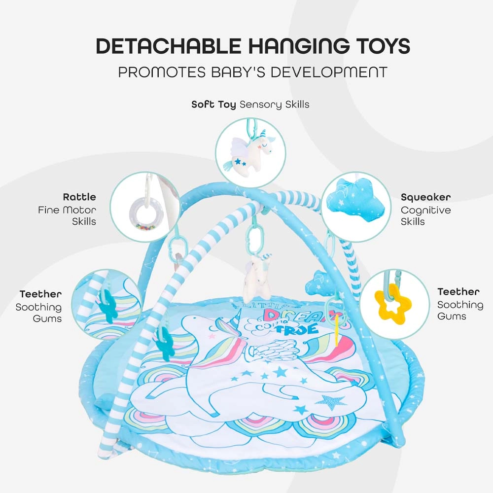 Perky Baby Playmat & Activity Gym - Unicorn 0 month
