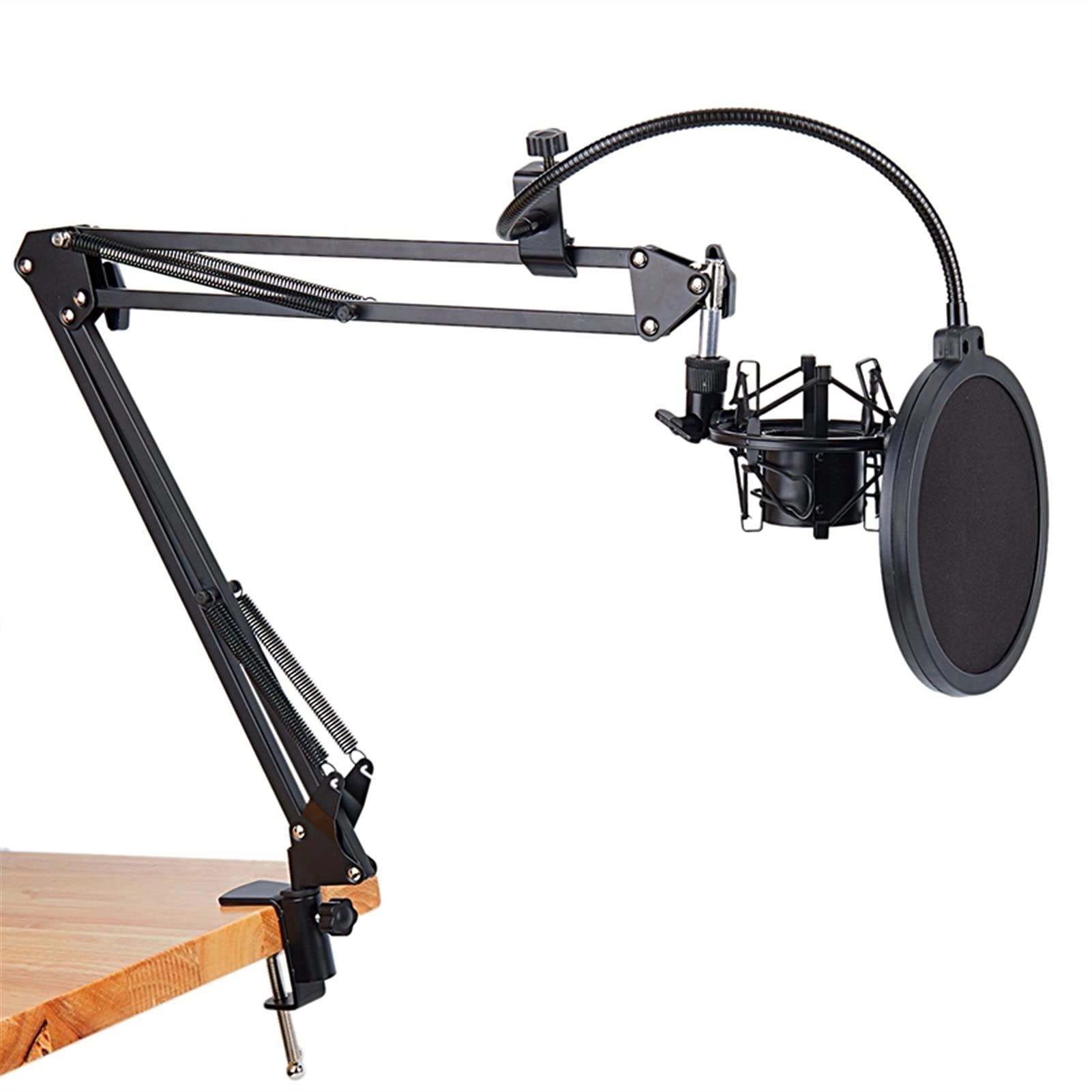 ZJDYDY Mic Stand - Extendable Scissor Arm Table Mounting Clamp