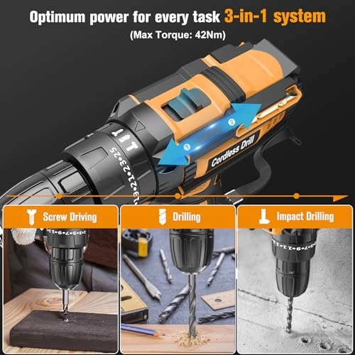 Hammer Drill - 2 x 2.0Ah