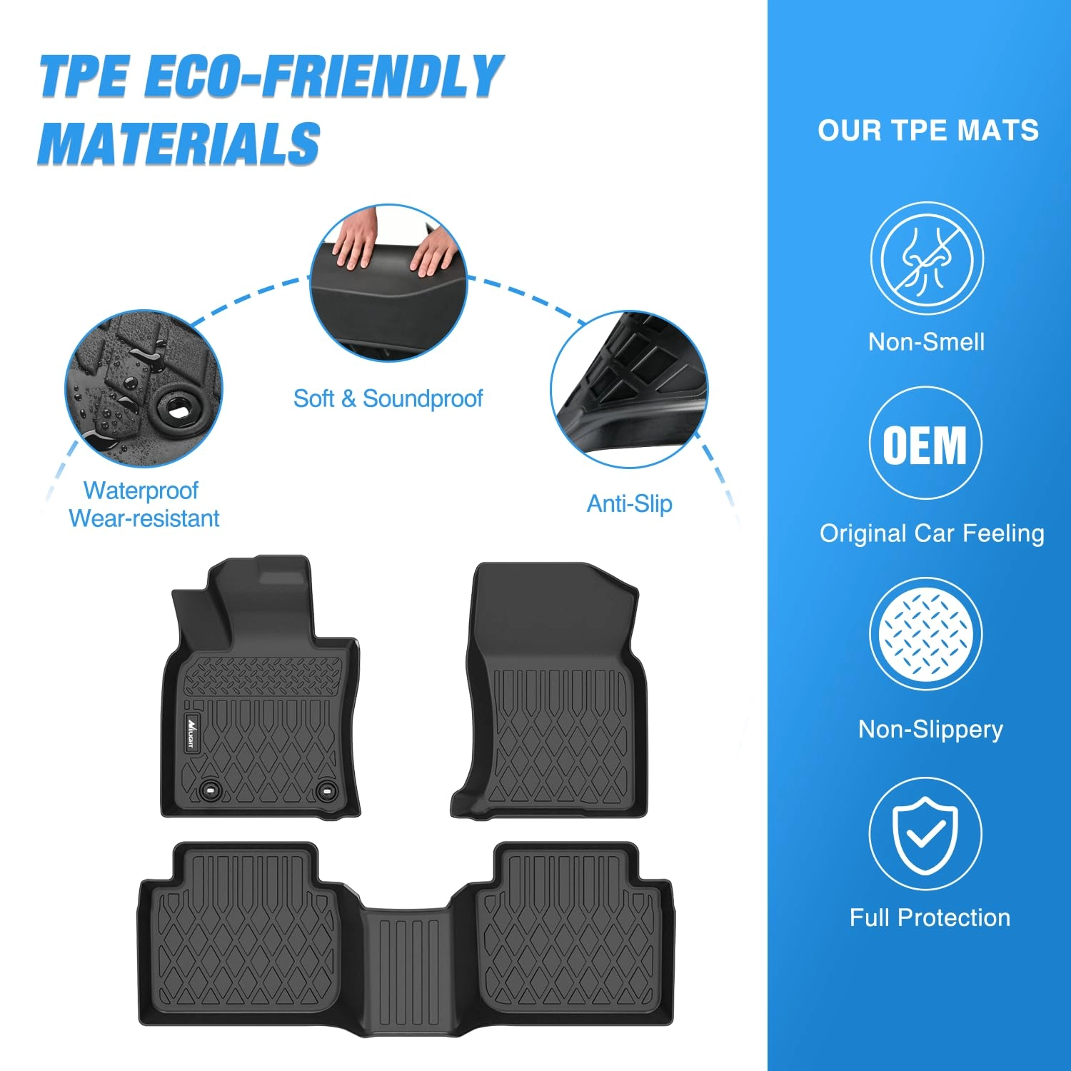 TPE Floor Mats - Toyota Camry AWD Only 2020 2021 2022 2023 2024