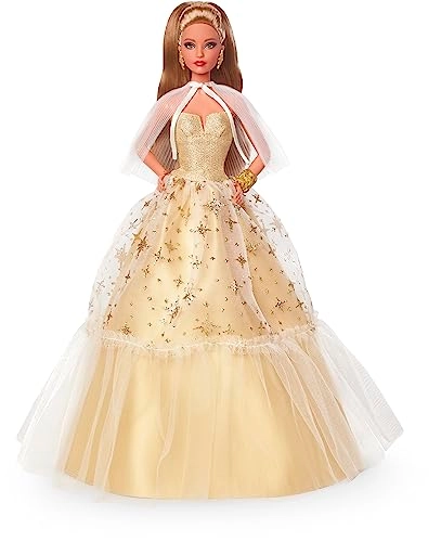 Barbie Holiday - 35th Anniversary Gold Gown Honey Brown Hair Ages 6+
