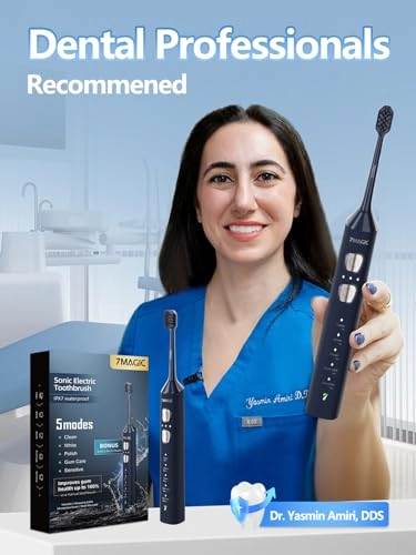 Sonic Electric Toothbrush - 3 Intensity Levels 5 Modes 40000 VPM