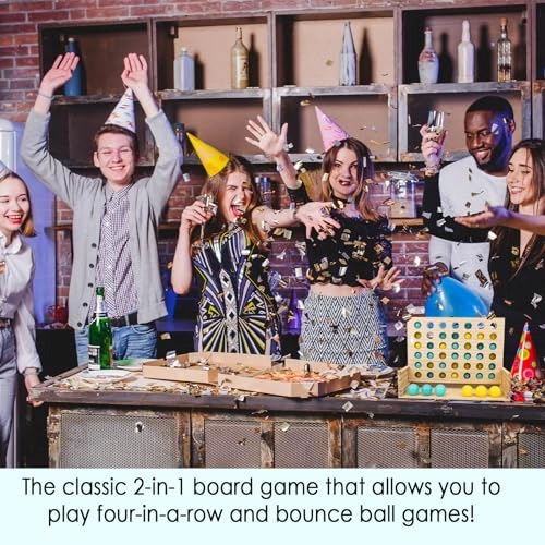 Two-in-one 4 in a Row & Bounce Ball Games