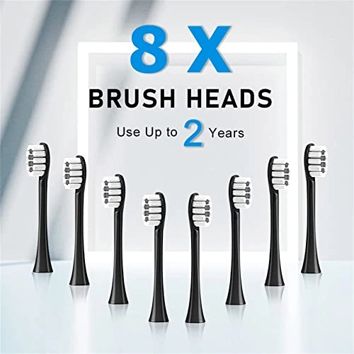 Sonic Electric Toothbrush - Rechargeable 8 Brush Heads 6 Cleaning Modes