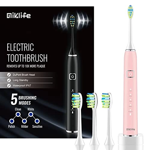 Sonic Electric Toothbrush - 5 Modes 3 Brush Heads