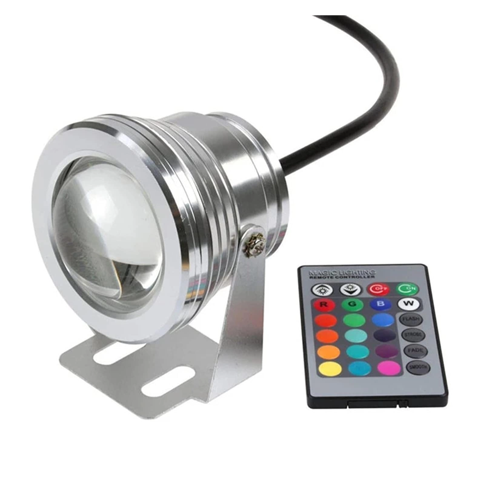 AMDHZ Underwater LED Spotlight - 10W IP68 RGB+Remote Control