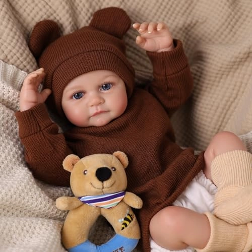 Reborn Baby Doll - 17 Inch Soft Fabric Body Sleeping Ages 3 months+