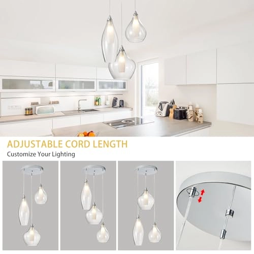 Modern LED Chandelier - 3000-6000K Dimmable