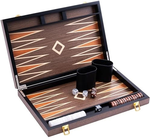 Deluxe backgammon - Walnut Burl Wood