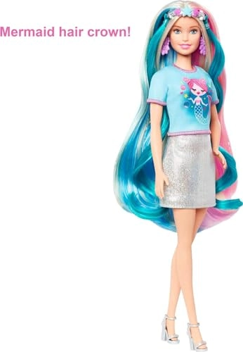 Barbie Fantasy Hair Doll - Mermaid & Unicorn Looks Multicolour Ages 3+