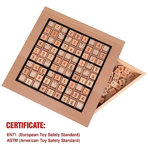 Sudoku Board Game - 11.6 Inch 90 Large Number Tiles 2 Drawers