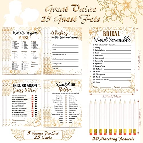 Bridal Shower Game - 145 Pieces