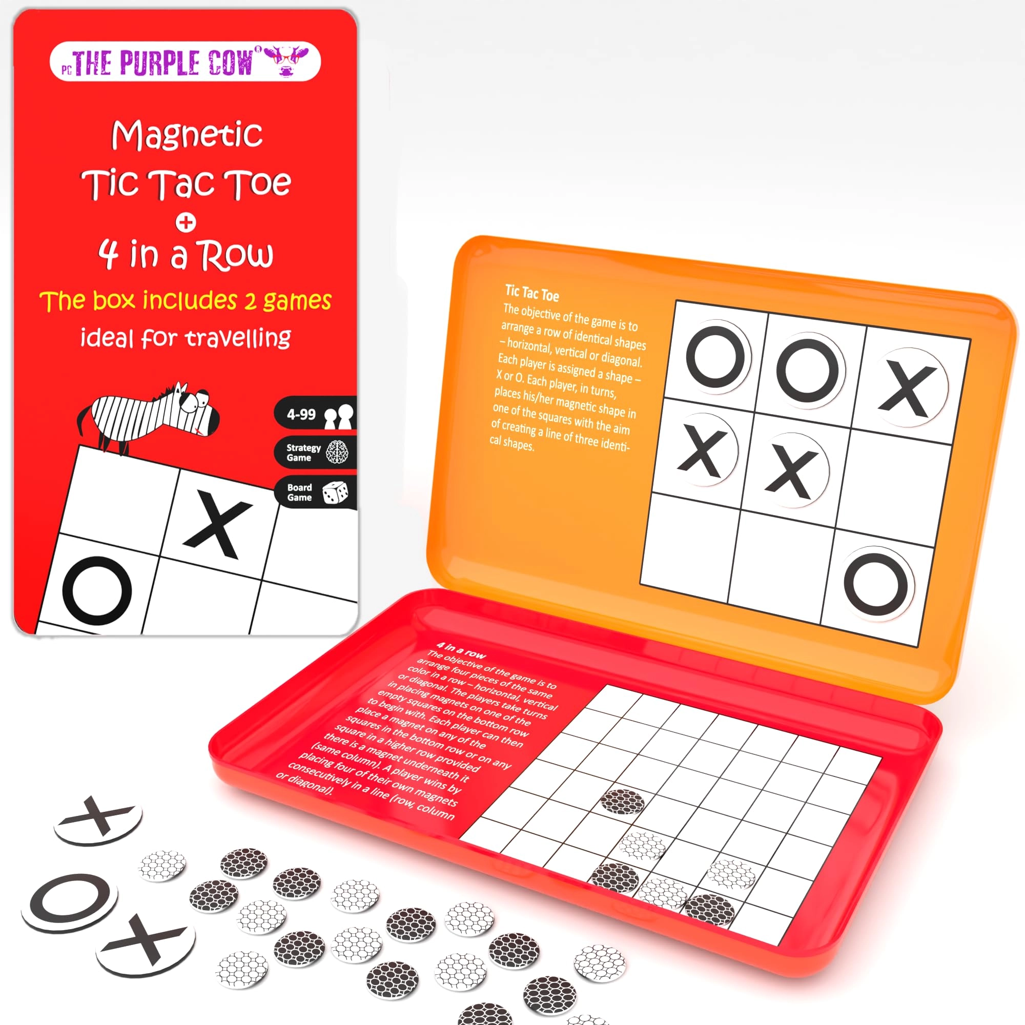 Tic Tac Toe - Magnetic Travel + 4 in a Row