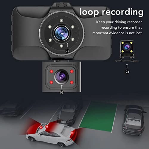 3 Channel Dash Cam - 1080P