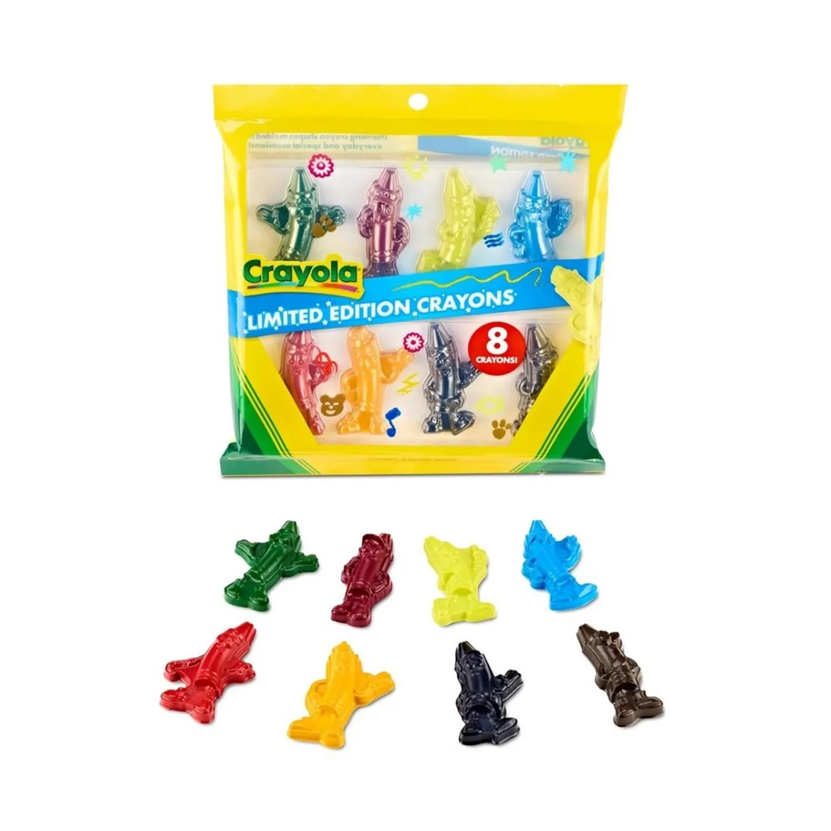 Character Shaped Limited Edition Crayons - 8 Pcs