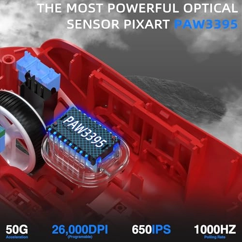 AJ139 59G Ultra Lightweight Gaming Mouse - 2.4G Wireless USB-C Wired