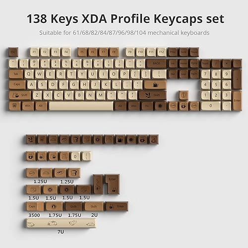 XDA Keycaps - ANSI US / ISO Wired