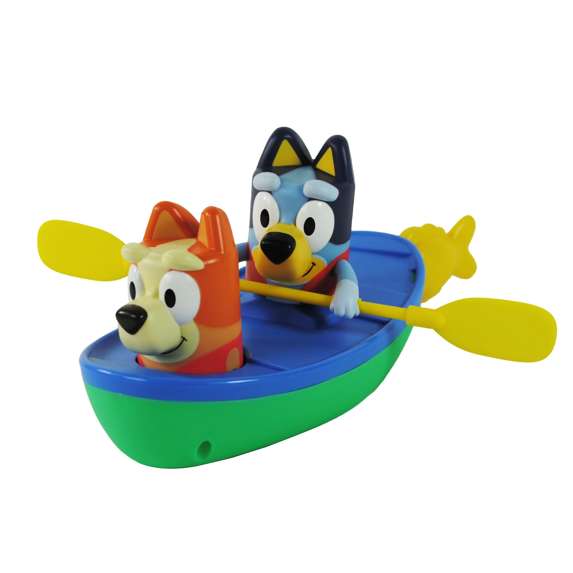 TOMY Intl. Toomies Bluey Pull and Go Canoe - Pull String Bingo Bath Toy Pourer