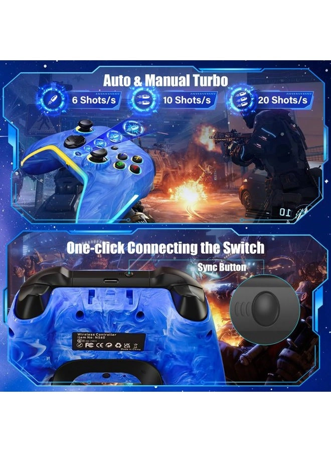 Wireless Switch Pro Controller-S14 - Blue Nintendo Switch