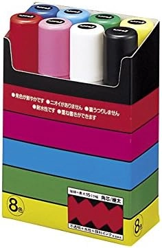 Uni-Ball PC-17K - black white red dark blue yellow green pink light blue Extra Large Rectangular Tip