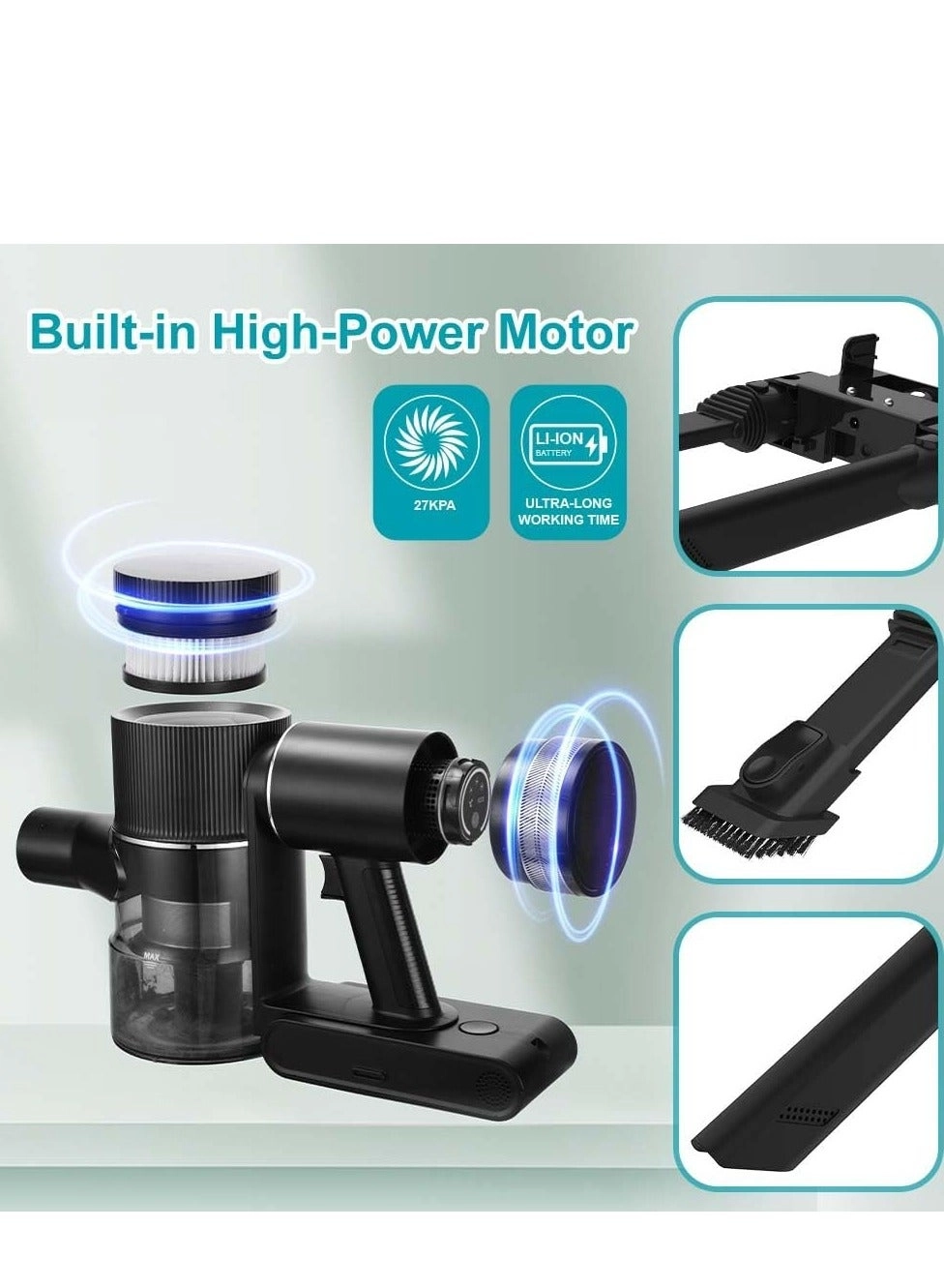 2- in-1 Wireless Vacuum Cleaner