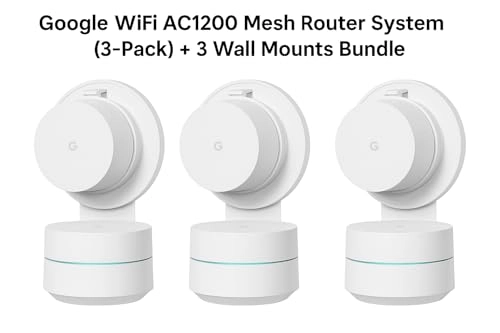 AC1200 Mesh WiFi System - 3-Pack + Wall Mounts - 3