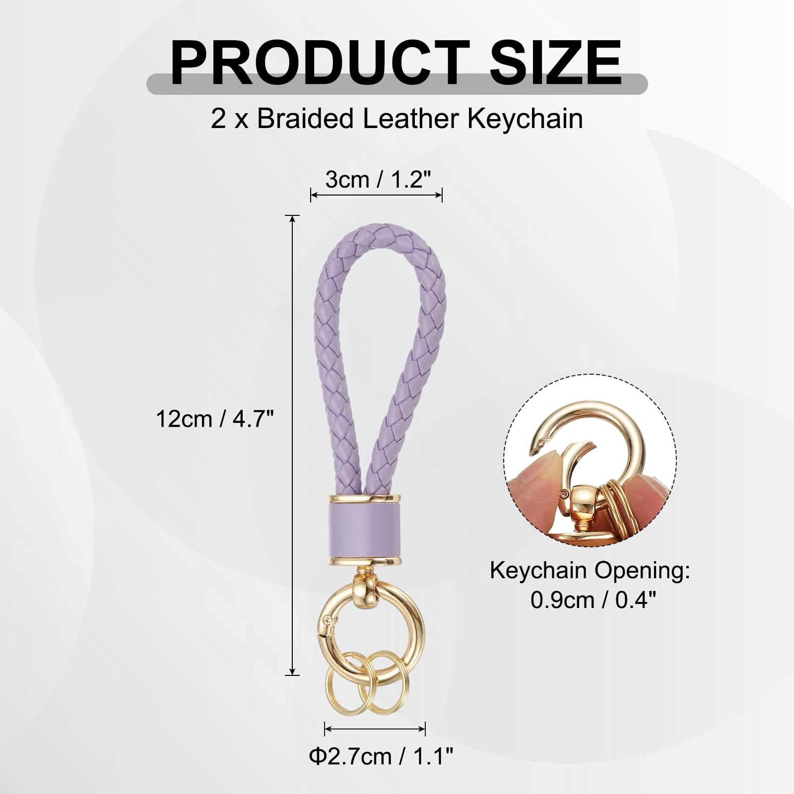 Braided Leather Keychain - Animal