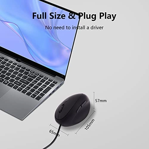 Vertical Ergonomic Optical Mouse - USB