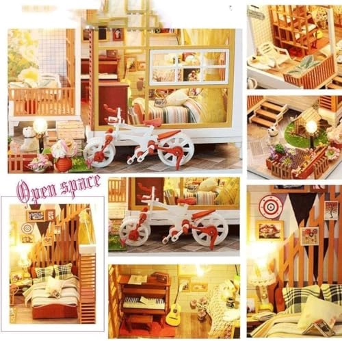 Miniature Dollhouse Kit - DIY LED lights