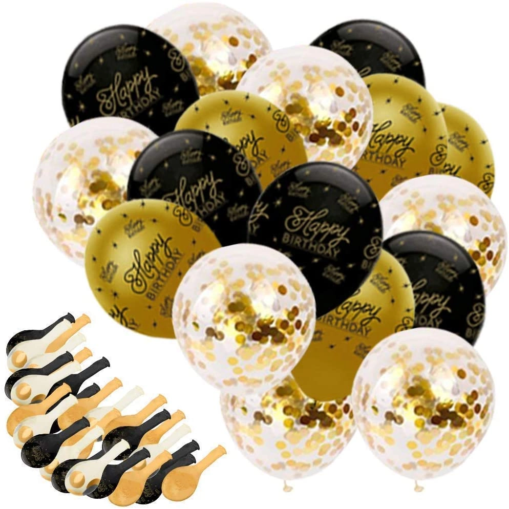 Party Time Trading LLC Happy Birthday Confetti Balloons - 15Pcs Birthday