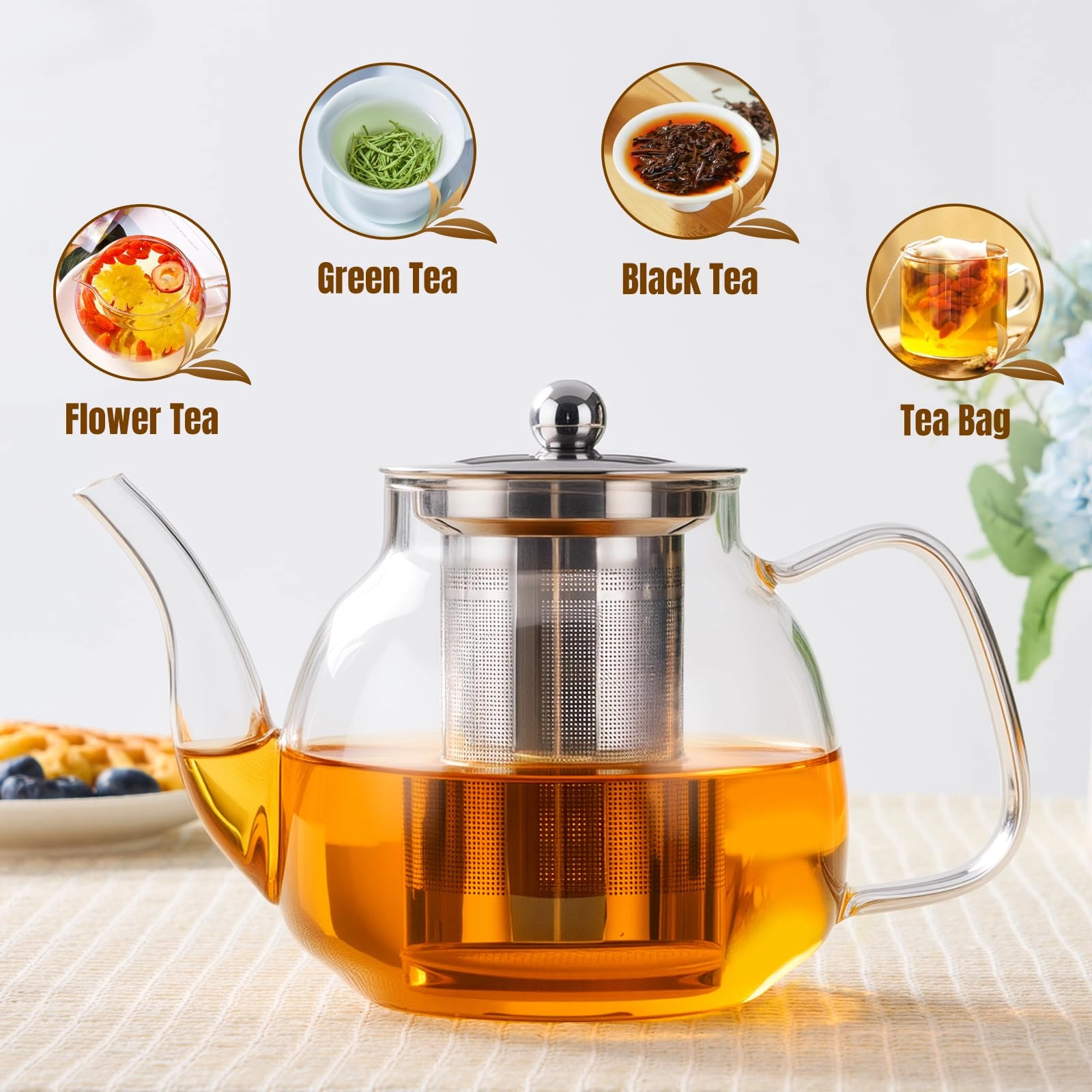 Glass Teapot - 1200ml