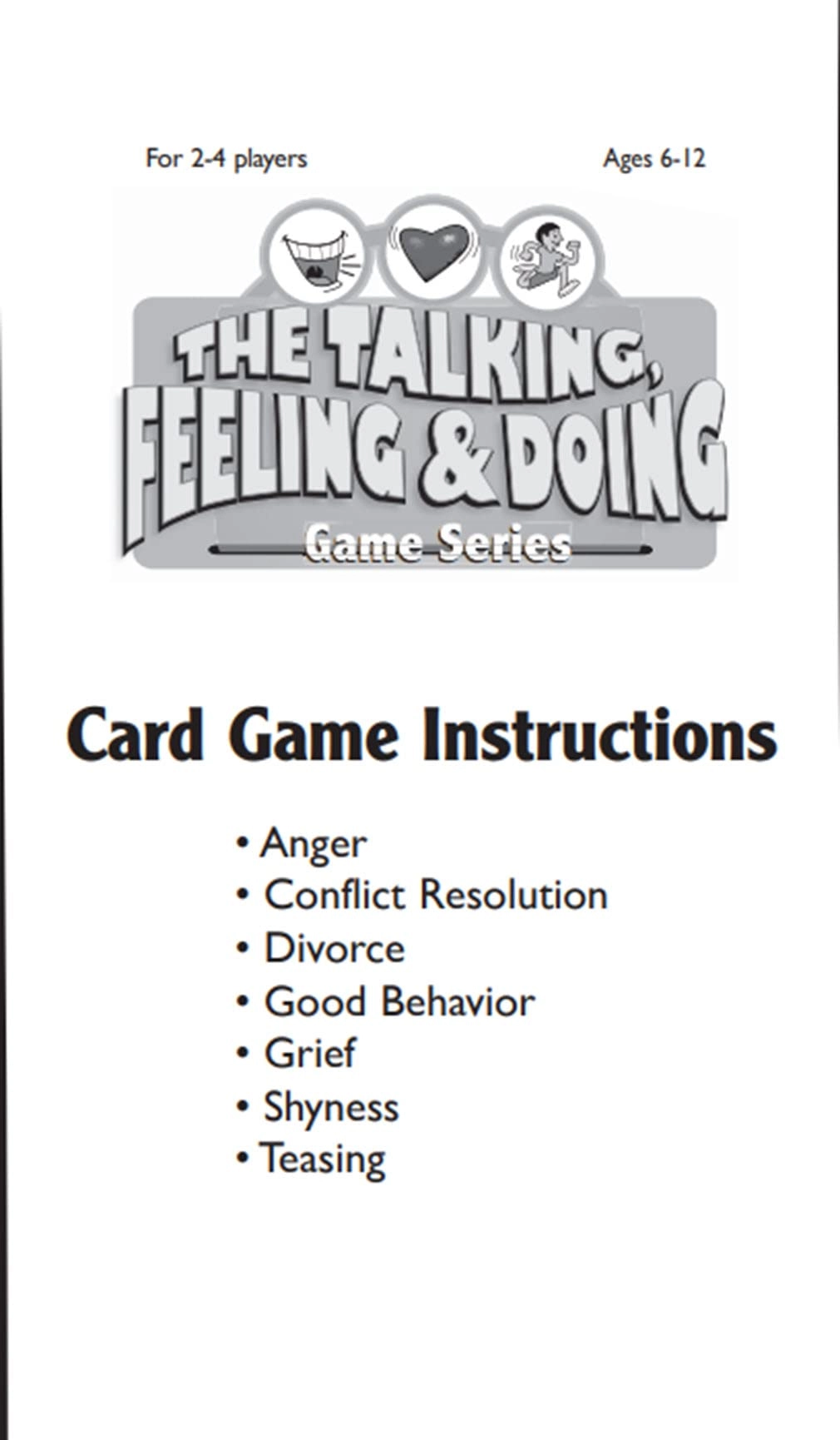 Dr. Playwell's Controlling Your Anger - Card Game