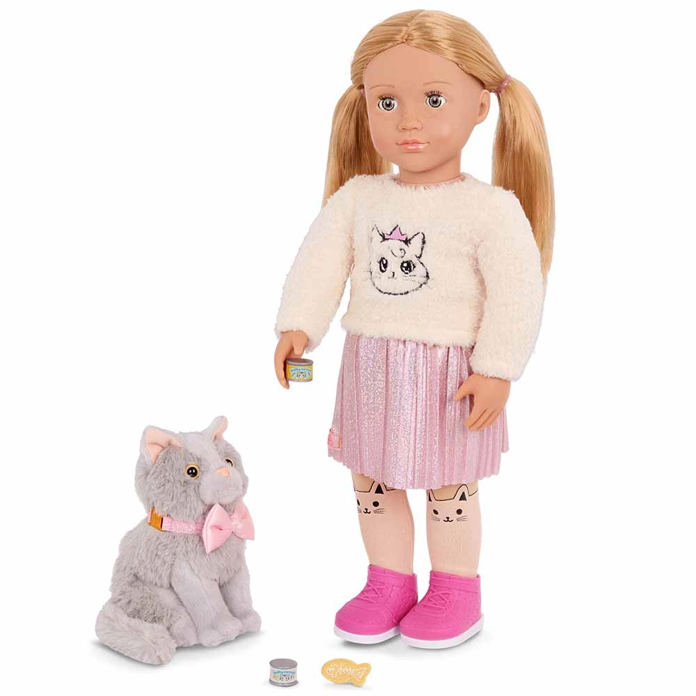 Sheela And Sammy Doll - Pet Kitten Playset 18 Inch Ages 3+